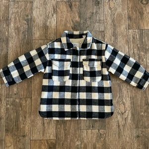 Zara Girls Plaid Jacket